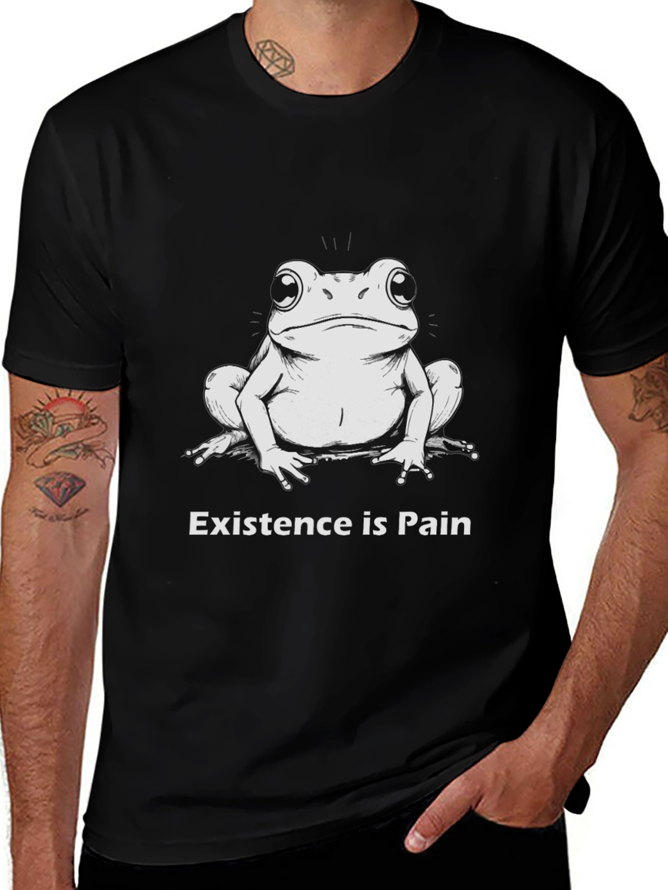 Existential Frog Black T-Shirt