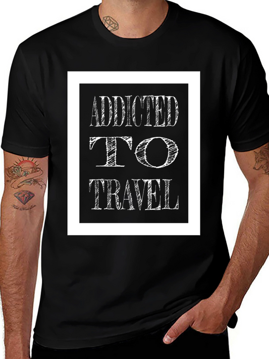 Addicted to Travel Graphic Tee - Unisex Cotton T-Shirt