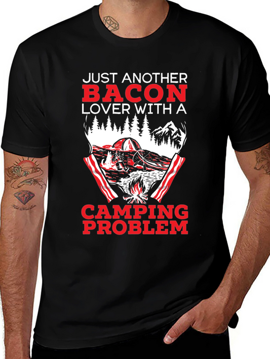Bacon Camping Lover T-Shirt - Funny Outdoor Apparel