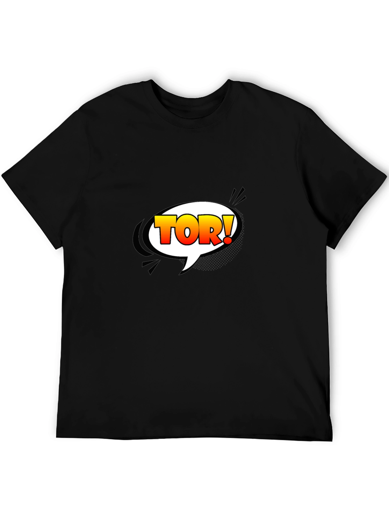 Mens Black TOR! Graphic Print T-Shirt