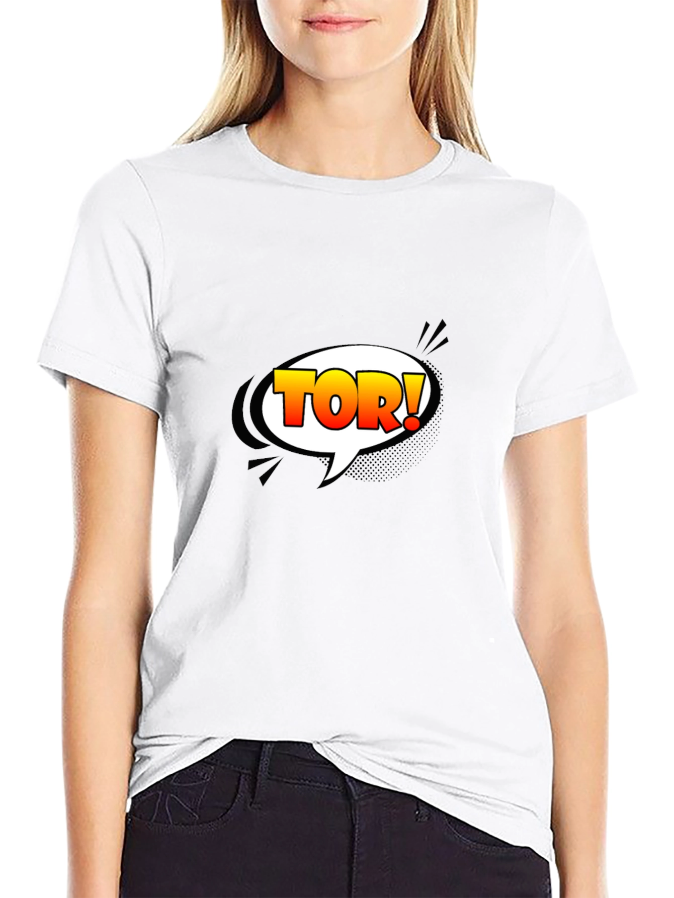 Mens Black TOR! Graphic Print T-Shirt