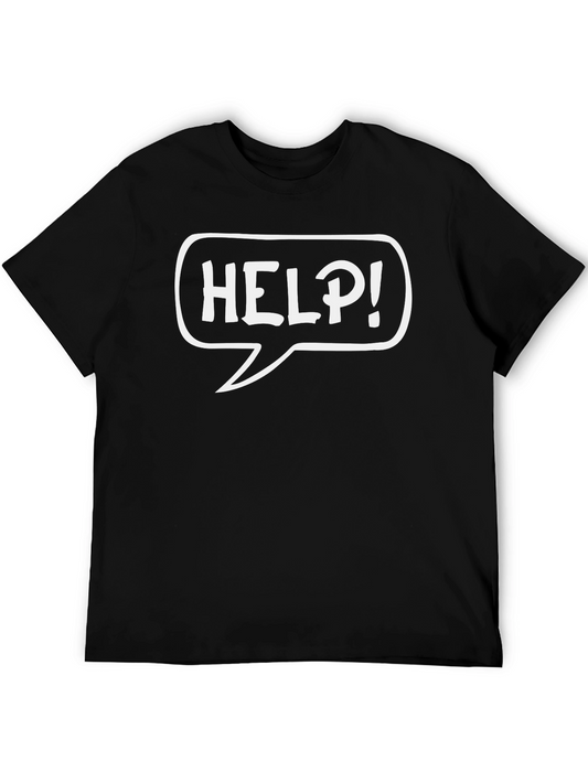 Help! Graphic Tee - Mens Black T-Shirt