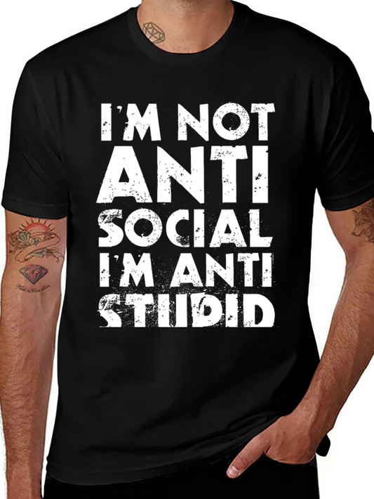 Anti-Stupid Graphic Tee - Bold Humor T-Shirt