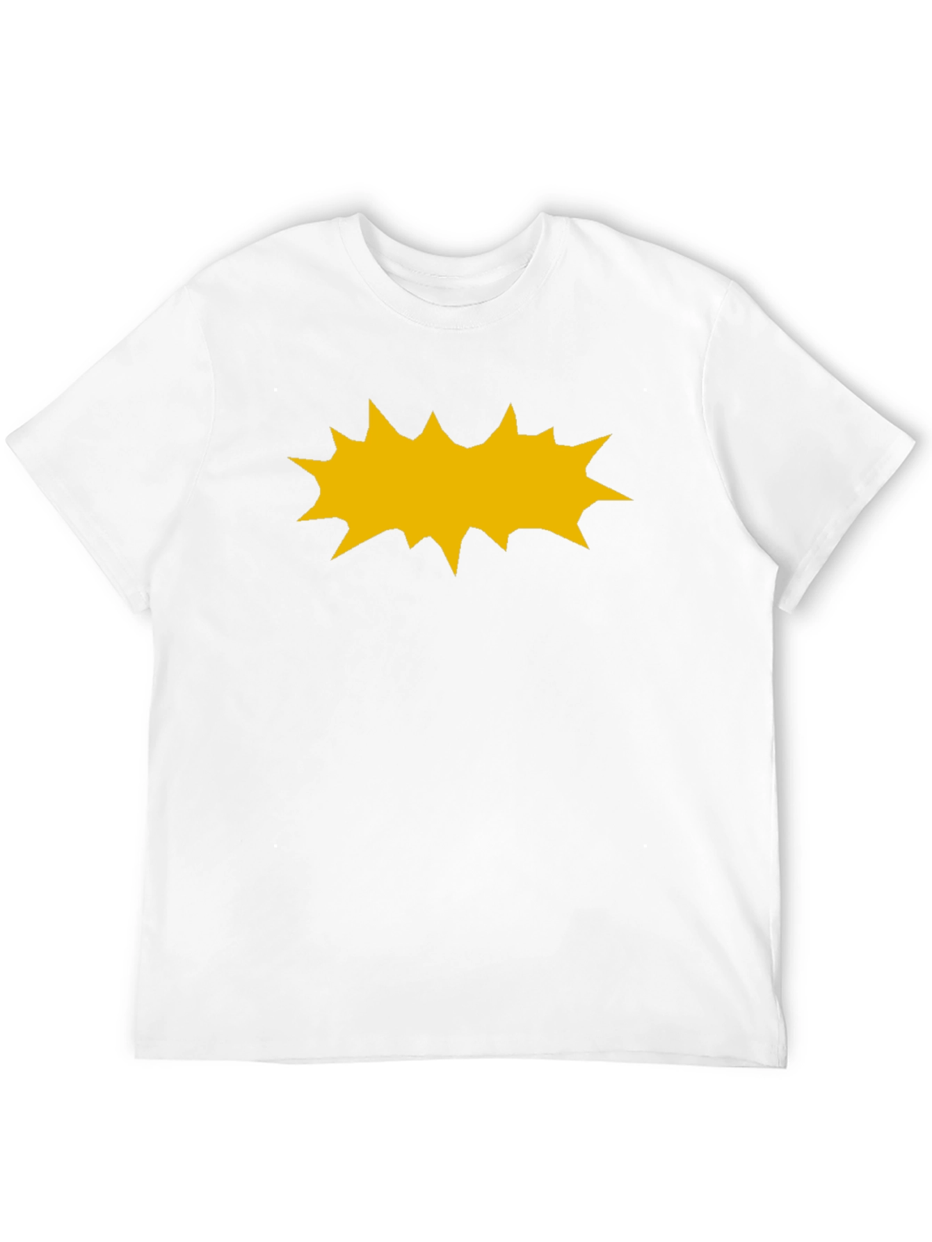 Black T-Shirt with Yellow Burst Graphic