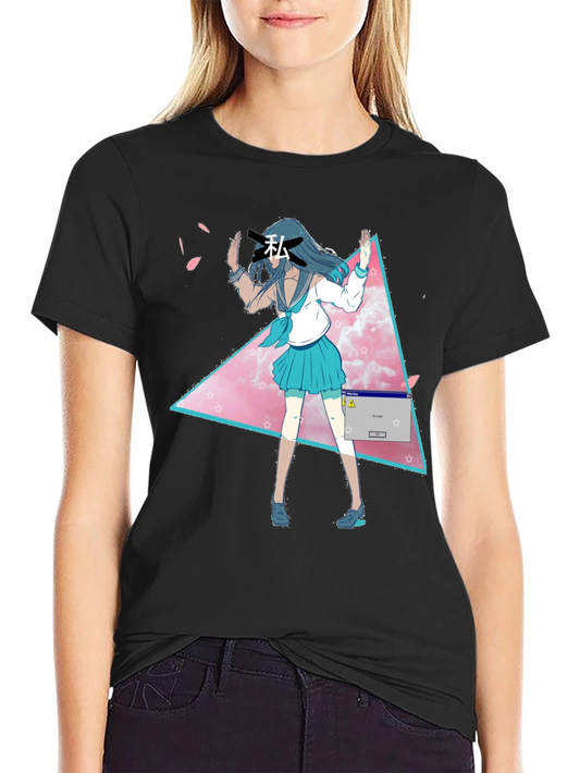 Anime Girl Vaporwave Aesthetic T-Shirt