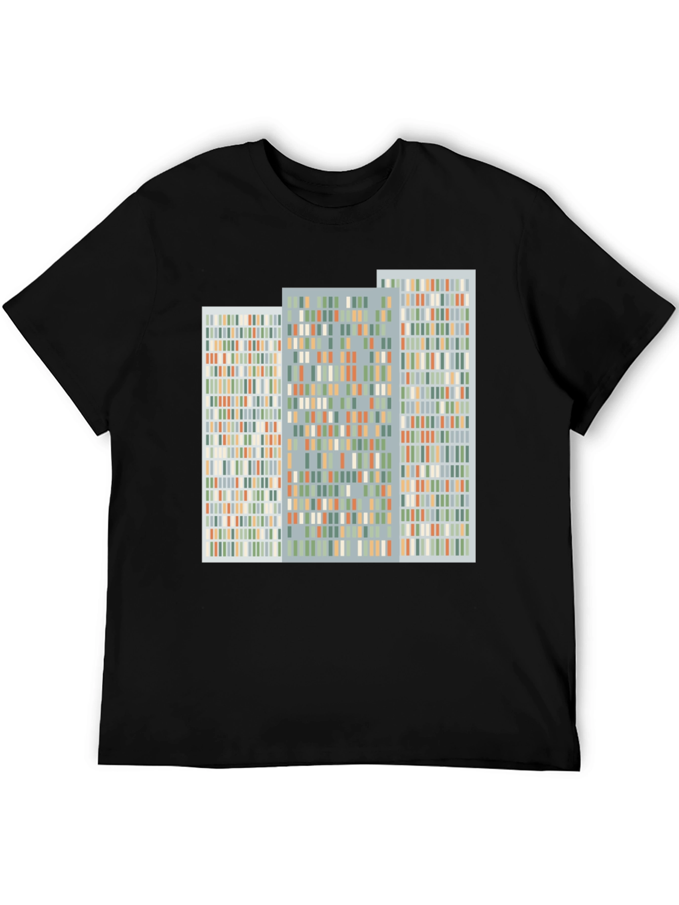 Abstract Modernist Building Design Black T-Shirt