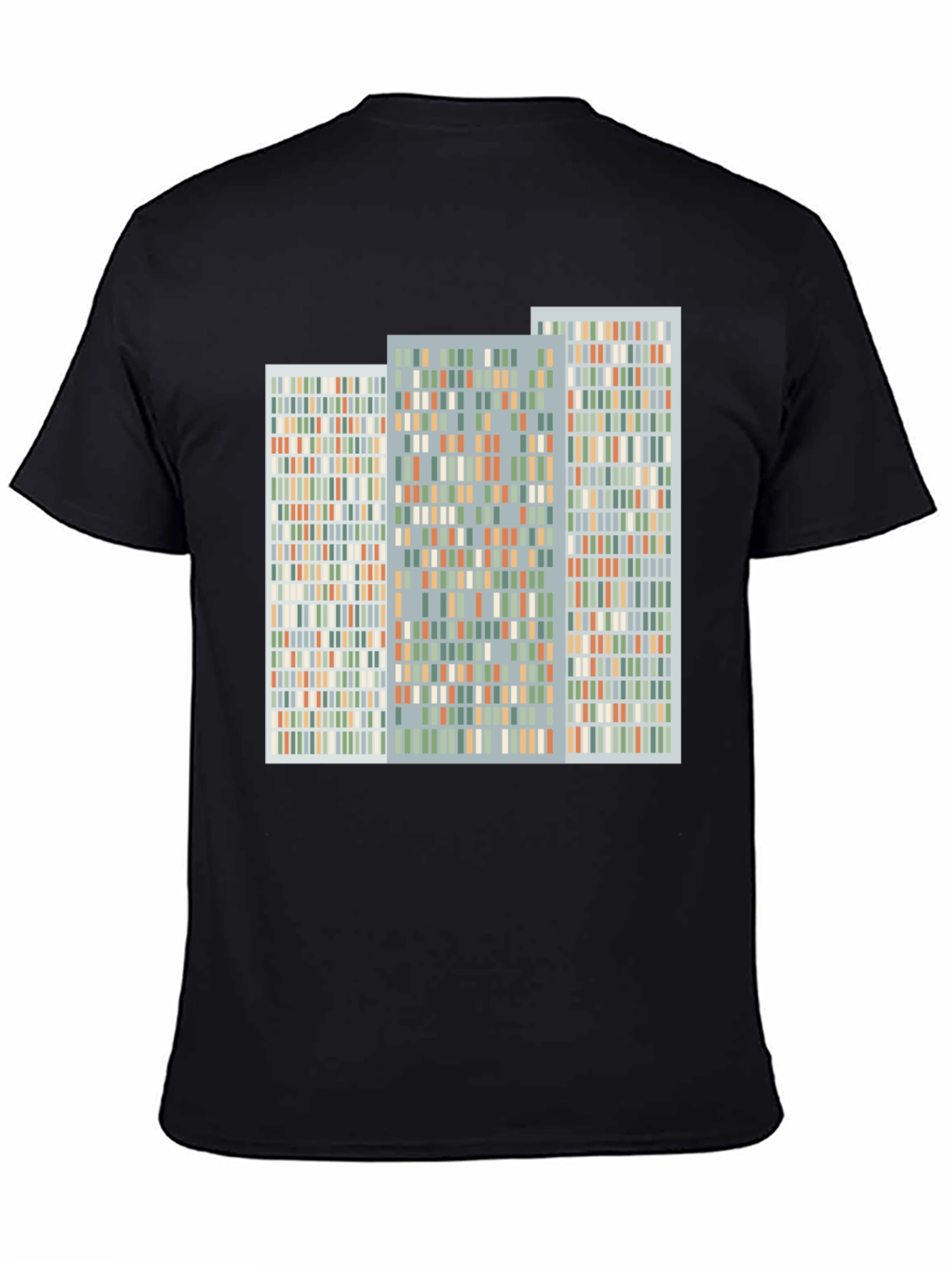 Abstract Modernist Building Design Black T-Shirt