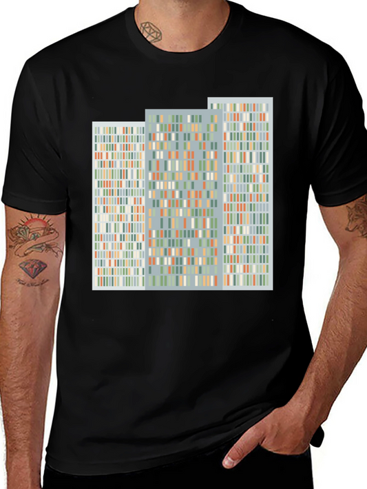 Abstract Modernist Building Design Black T-Shirt