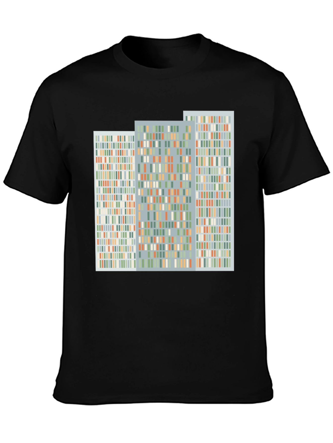 Abstract Modernist Building Design Black T-Shirt