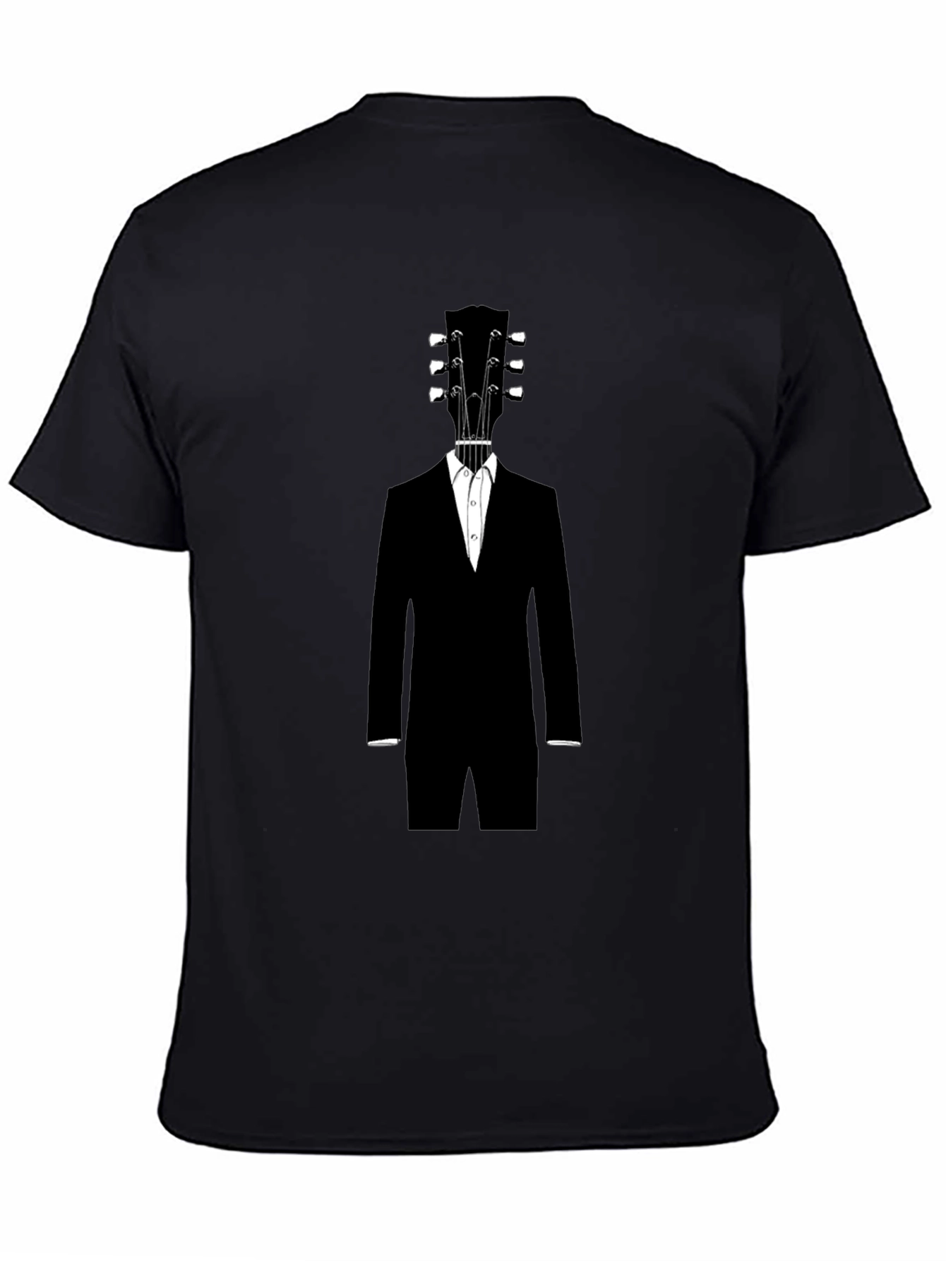 Guitar Head Suit Graphic Tee - Unique Musician Style