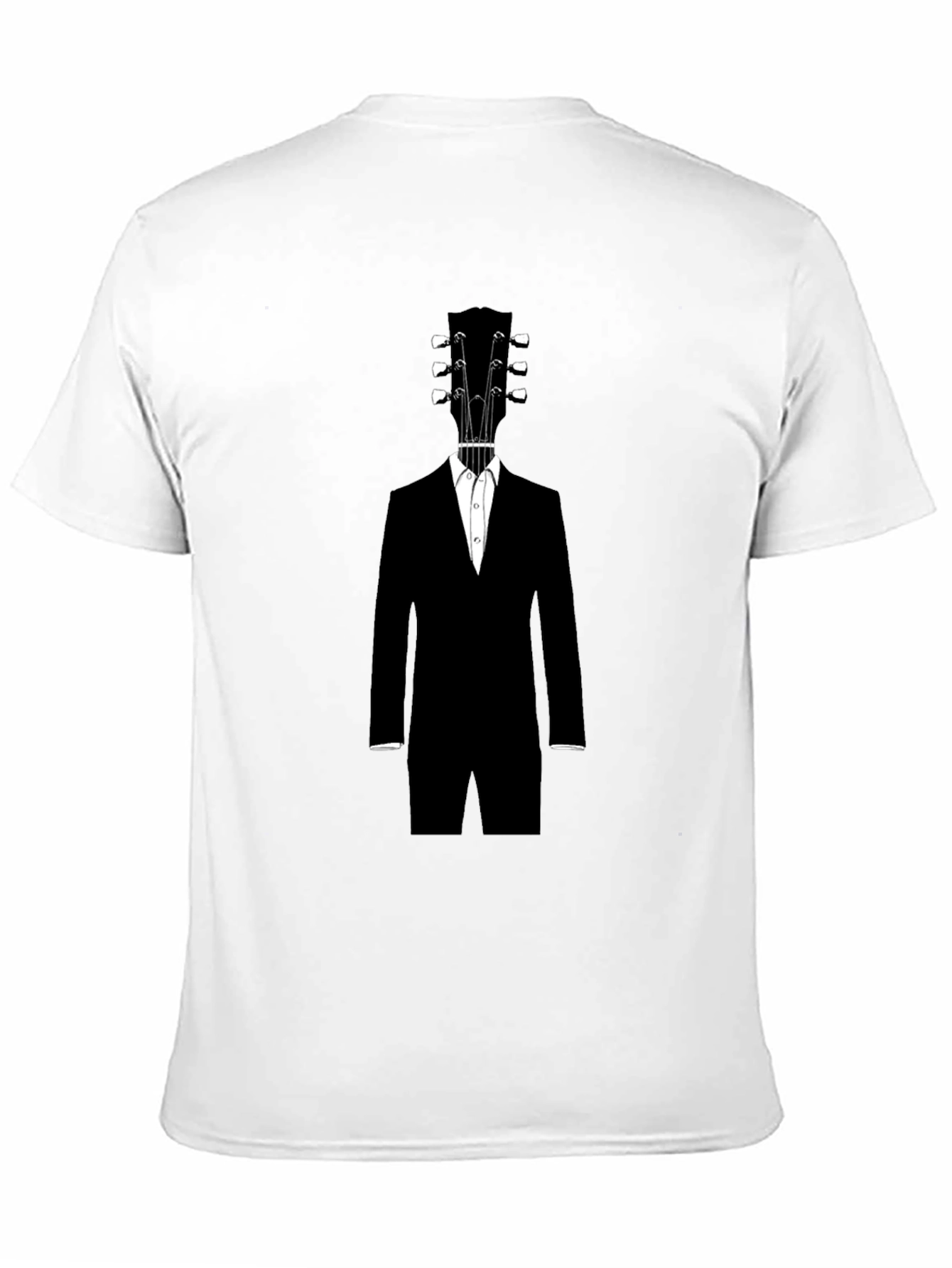 Guitar Head Suit Graphic Tee - Unique Musician Style