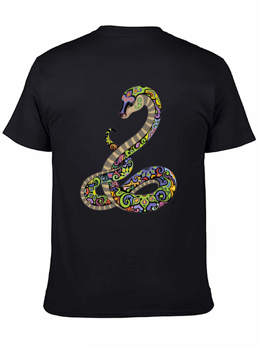 Cool Snake Graphic Tee - Black T-Shirt