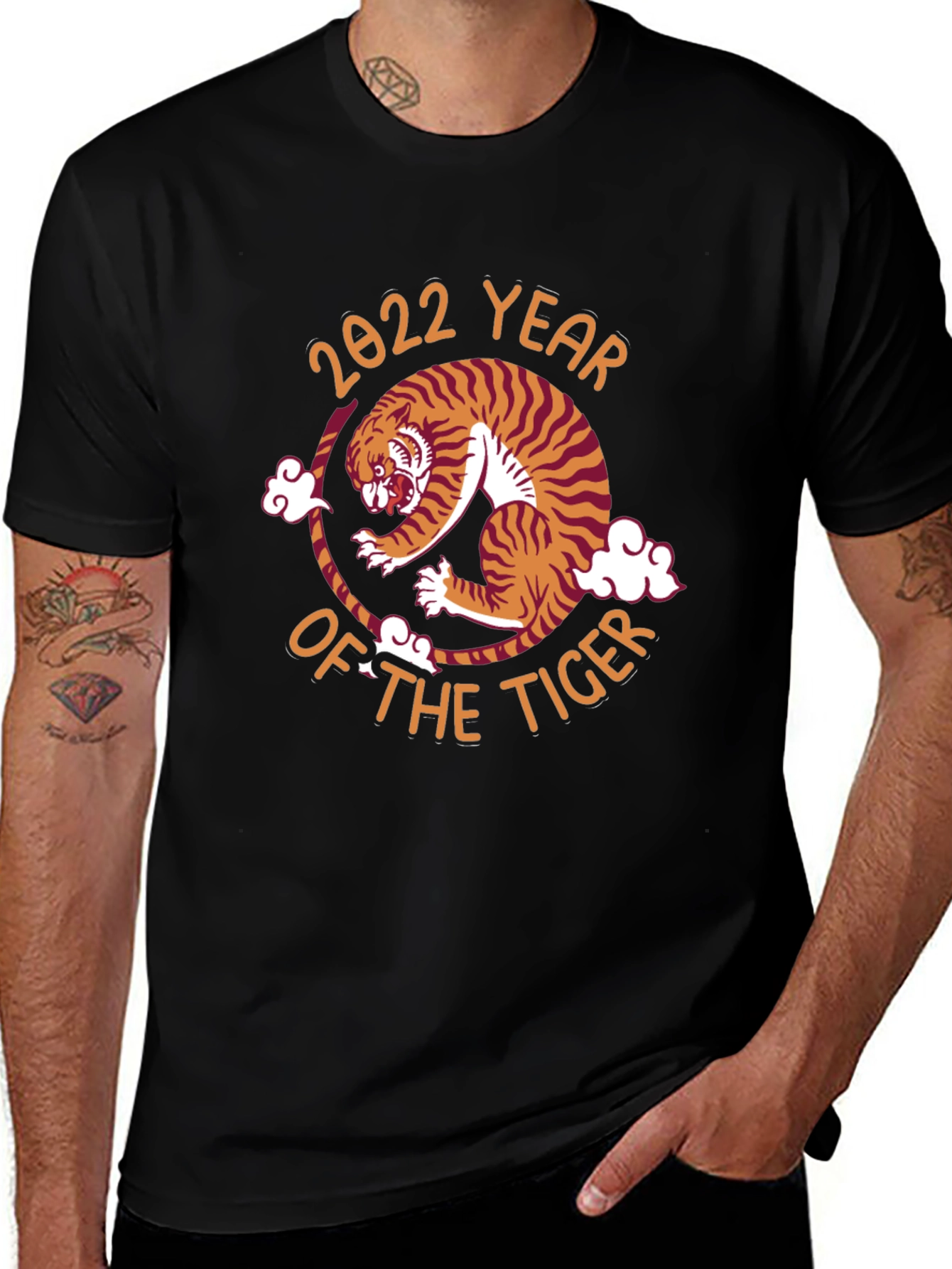 2022 Year of the Tiger Graphic Tee - Black