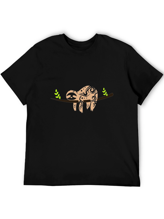 Tribal Sloth Graphic Tee - Relaxed Fit