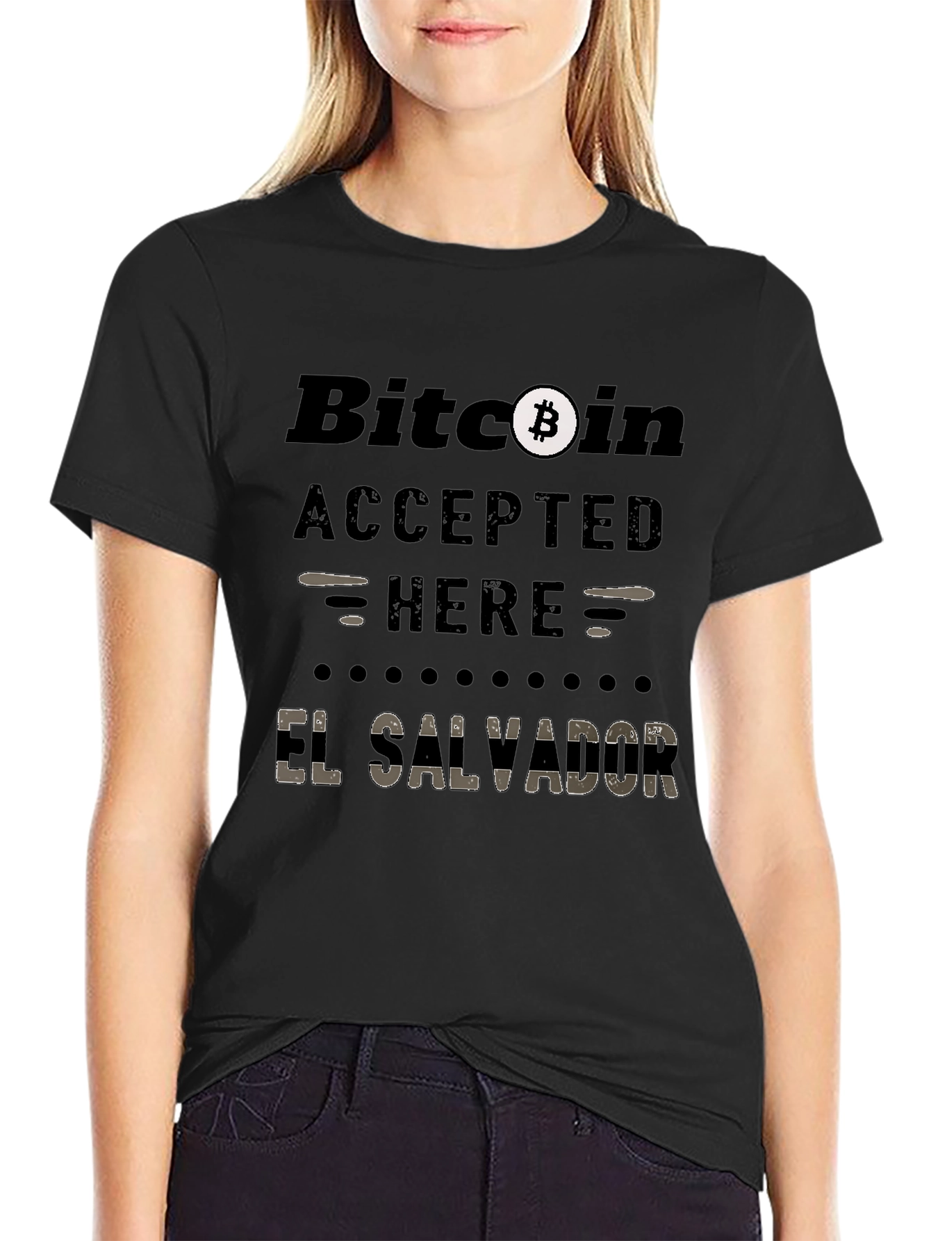 Bitcoin Accepted Here El Salvador T-Shirt
