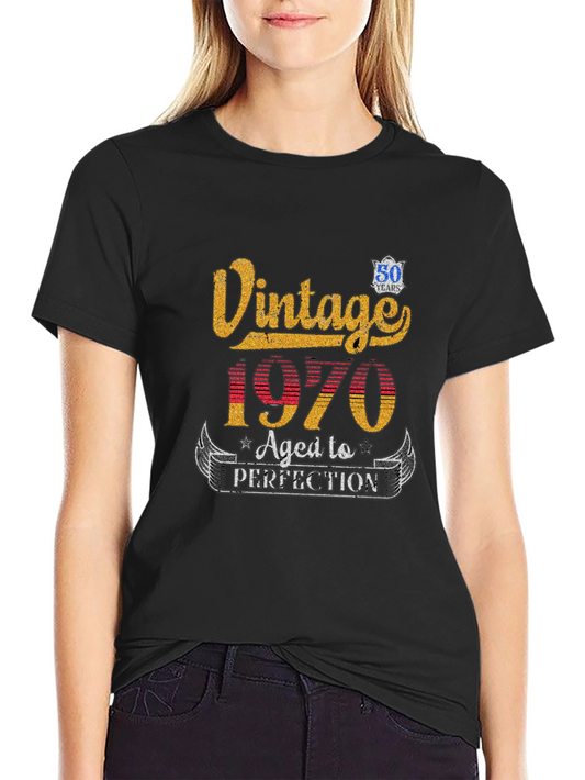 Vintage 1970 Aged to Perfection Graphic T-Shirt
