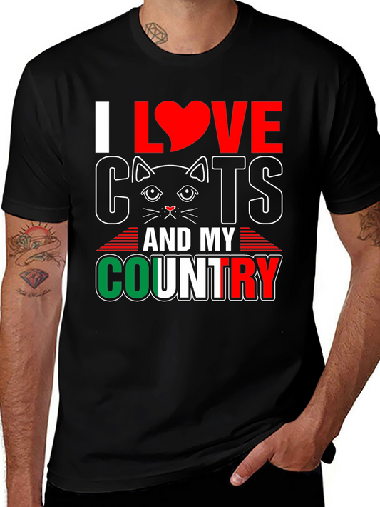 I Love Cats and My Country T-Shirt