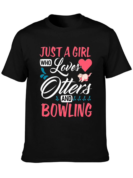 Otters and Bowling Graphic T-Shirt