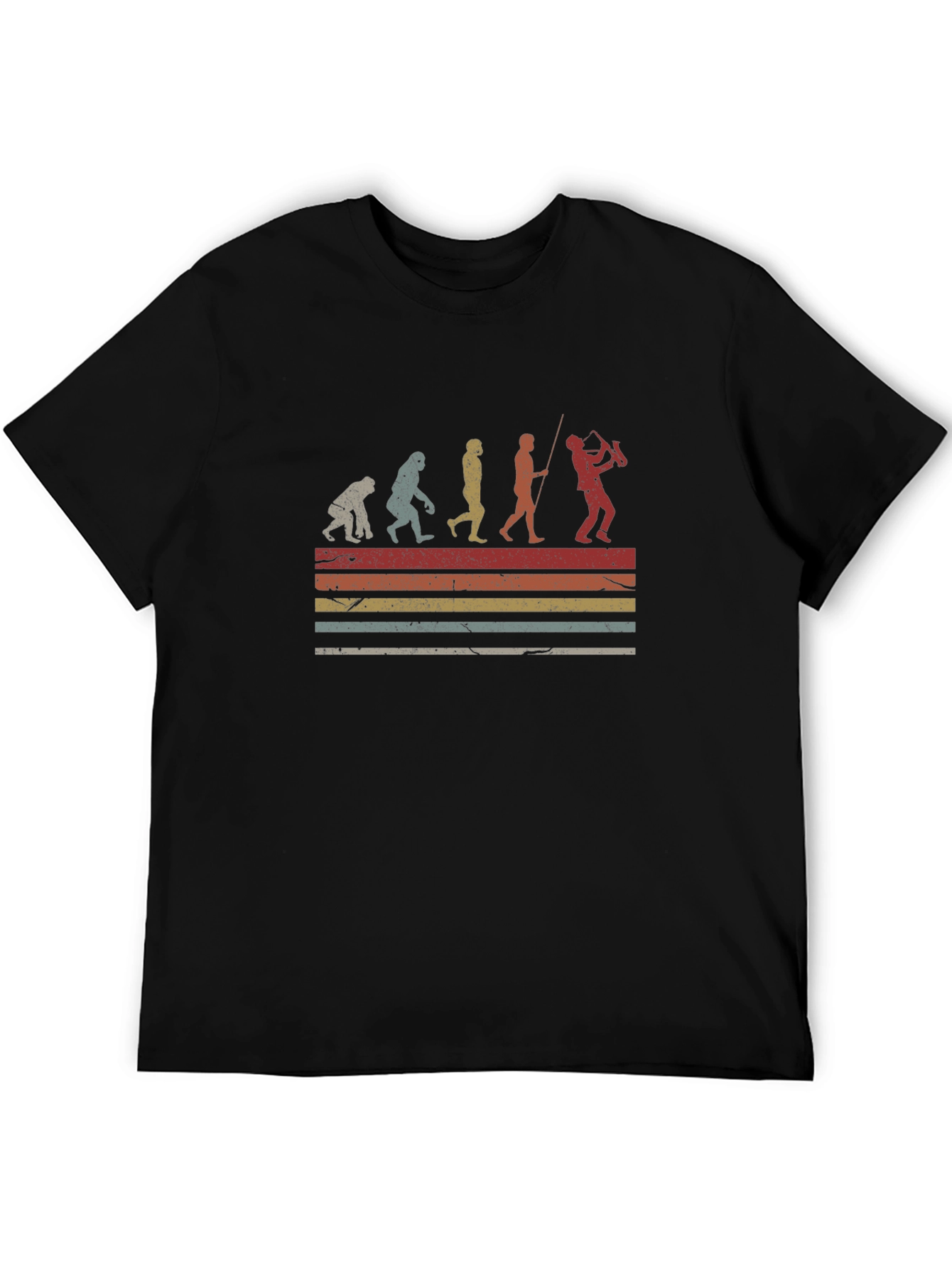 Evolution of Saxophone Player Graphic Tee