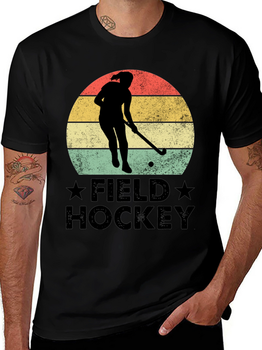 Field Hockey Retro Graphic Tee