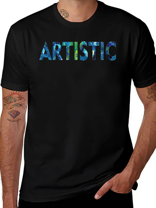 Artistic Design Black T-Shirt