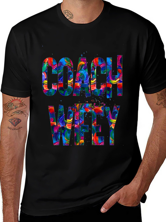 Coach Wifey Colorful Graphic Tee - Perfect Gift