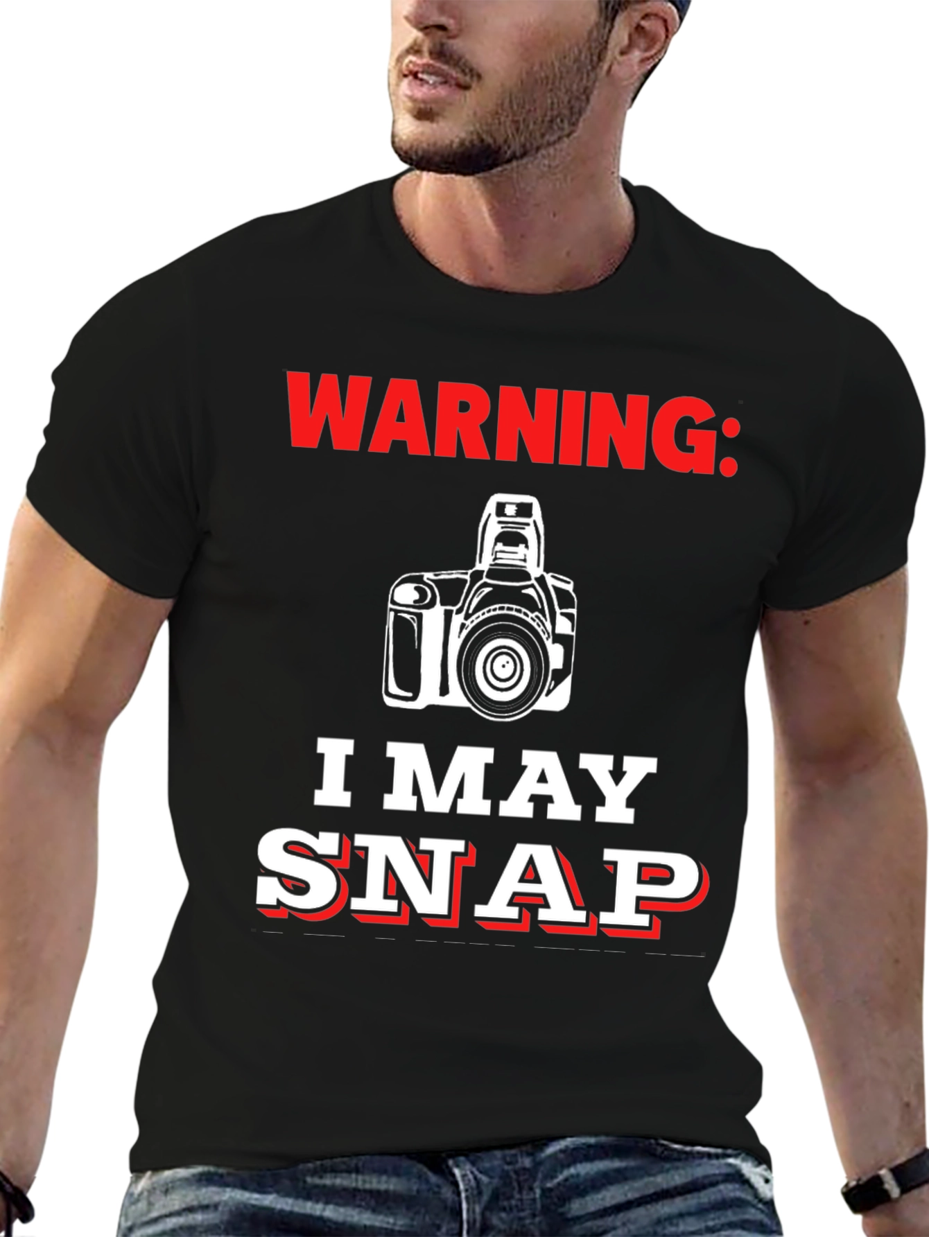 Warning May Snap Funny Photographer T-Shirt