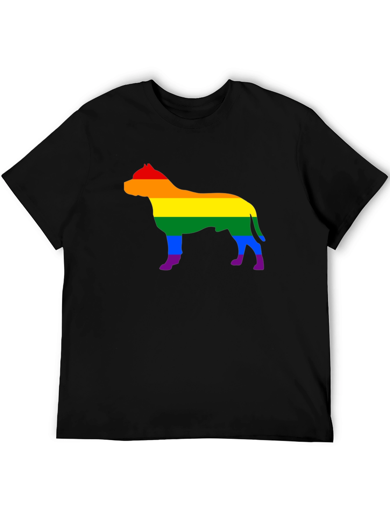 Rainbow Pride Pitbull Black T-Shirt