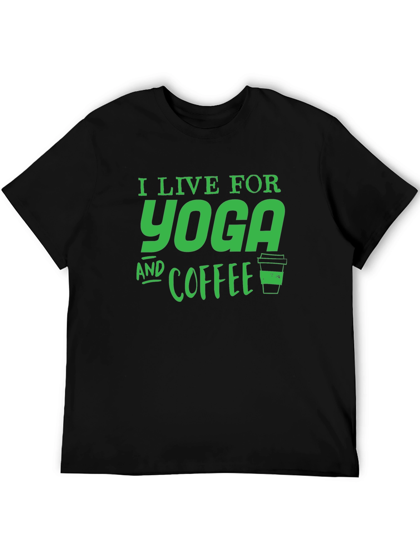 Yoga and Coffee Black T-Shirt