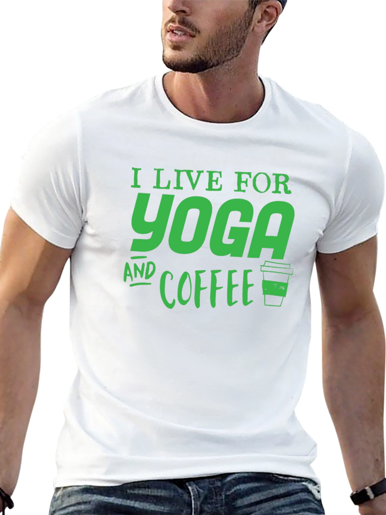 Yoga and Coffee Black T-Shirt