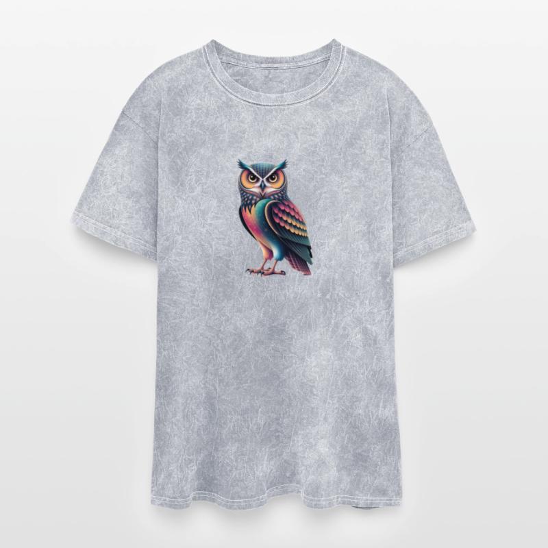 a vibrant colorful owl illustration comp