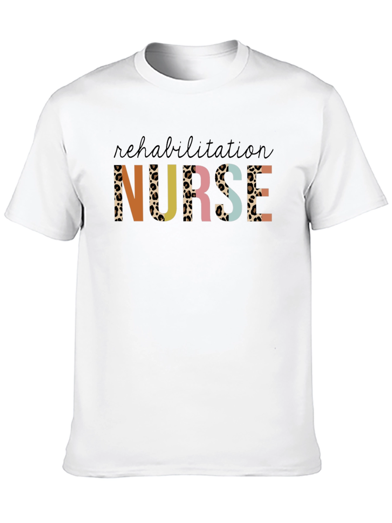 Rehabilitation Nurse Leopard Print Graphic Tee