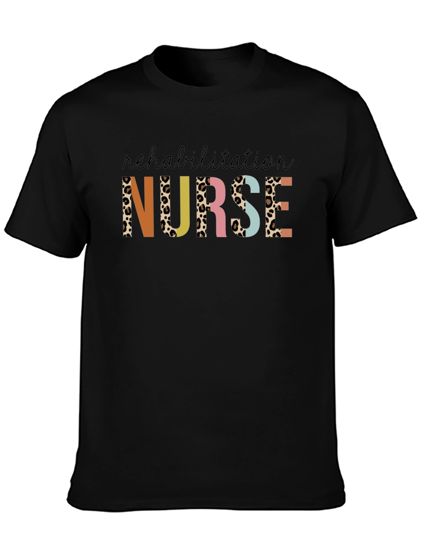 Rehabilitation Nurse Leopard Print Graphic Tee