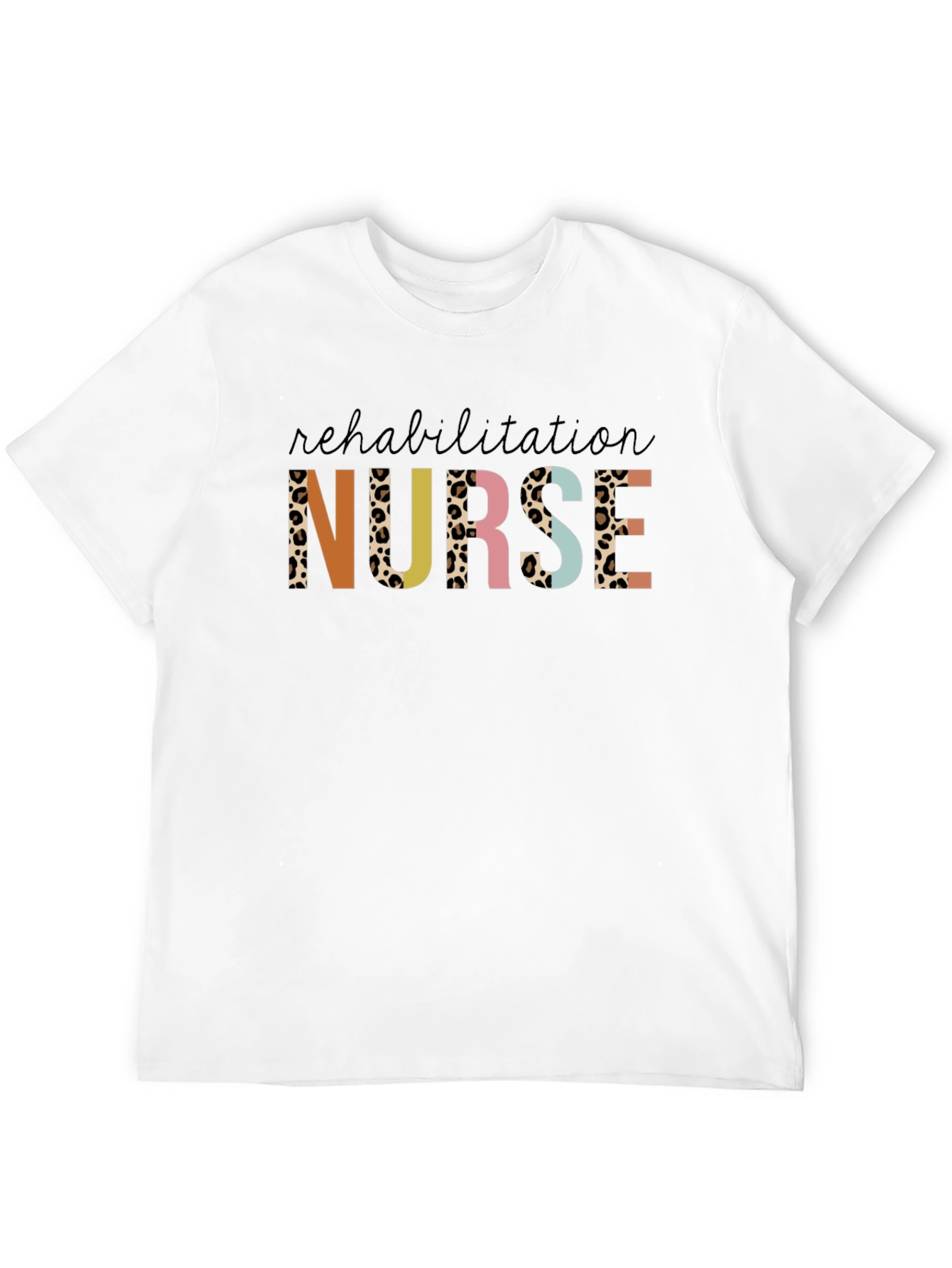 Rehabilitation Nurse Leopard Print Graphic Tee