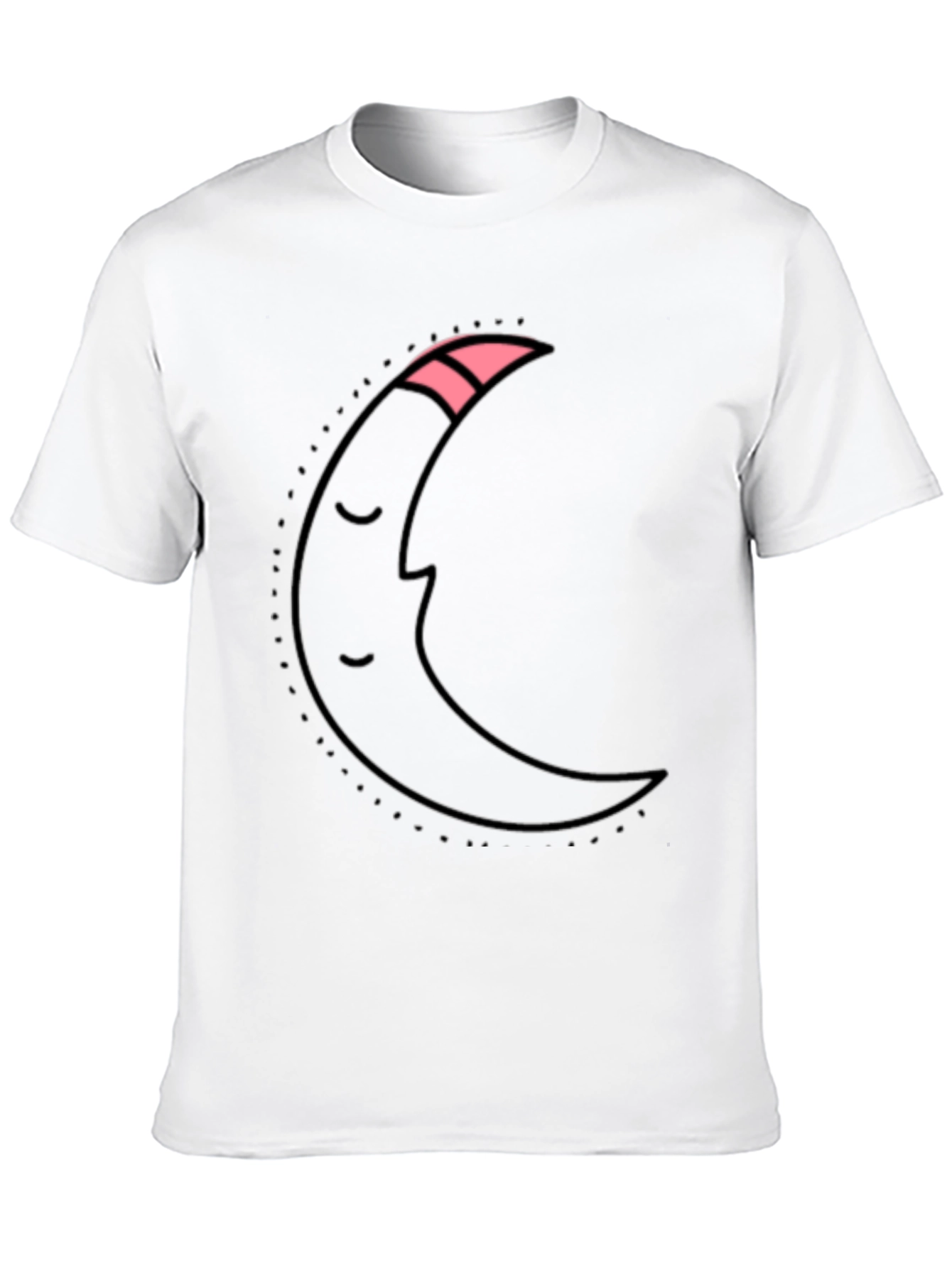 Dreamy Moon Graphic Tee - Black Cotton T-Shirt