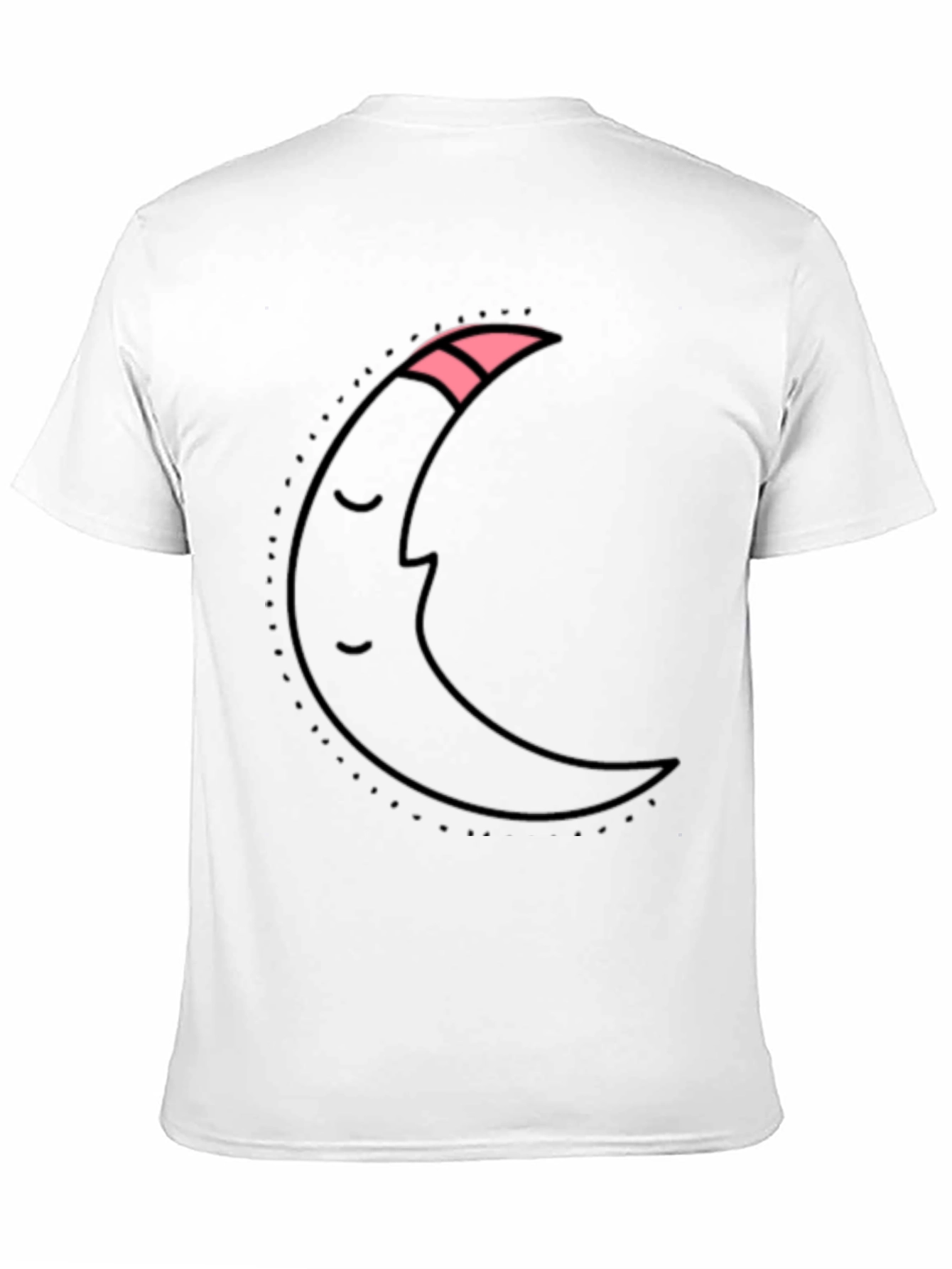 Dreamy Moon Graphic Tee - Black Cotton T-Shirt