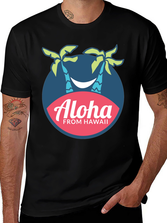 Aloha From Hawaii Palm Tree Graphic T-Shirt
