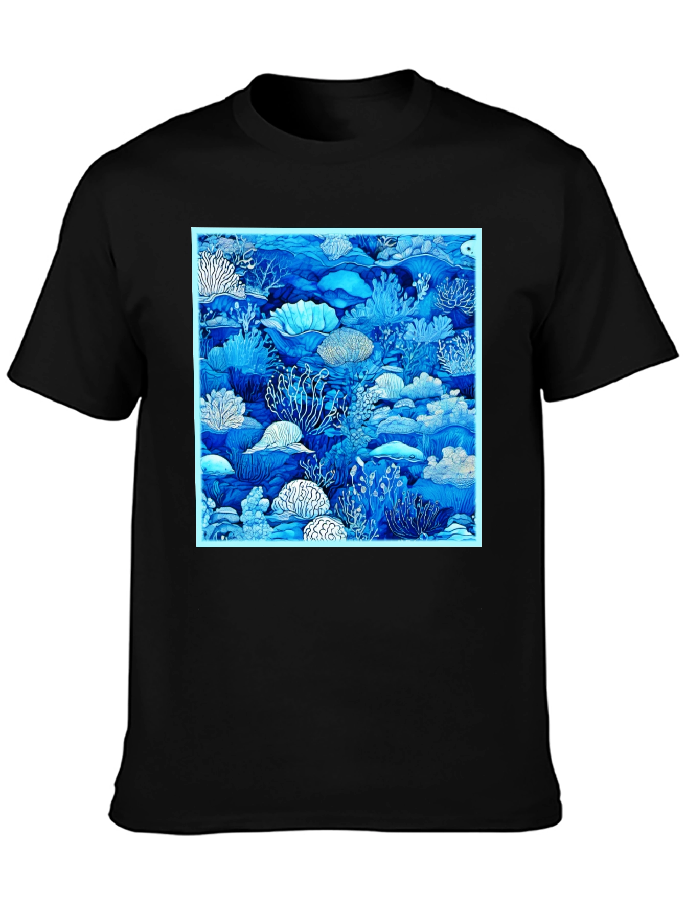 Blue Reef Graphic Tee - Trendy Ocean Lovers Shirt