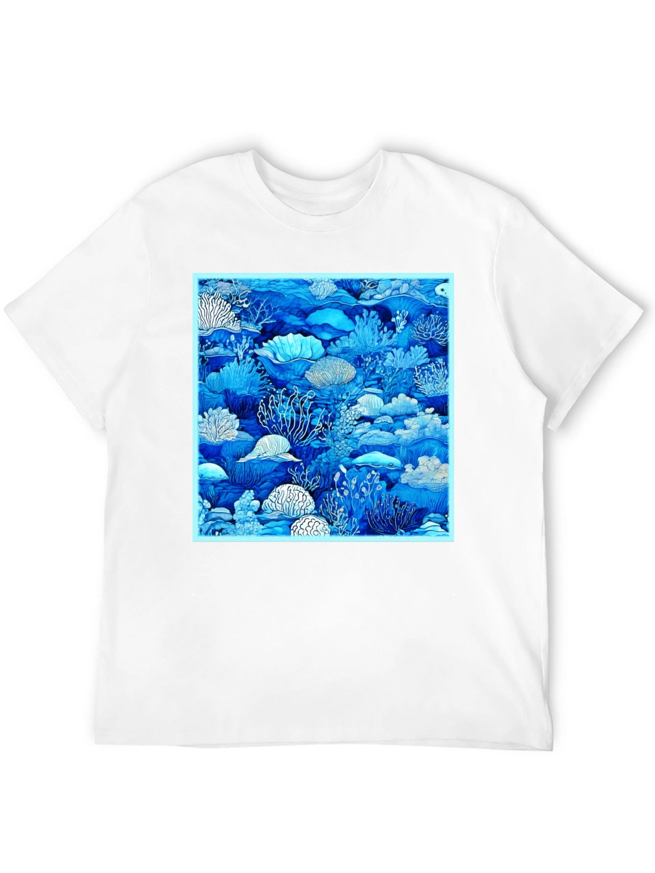 Blue Reef Graphic Tee - Trendy Ocean Lovers Shirt