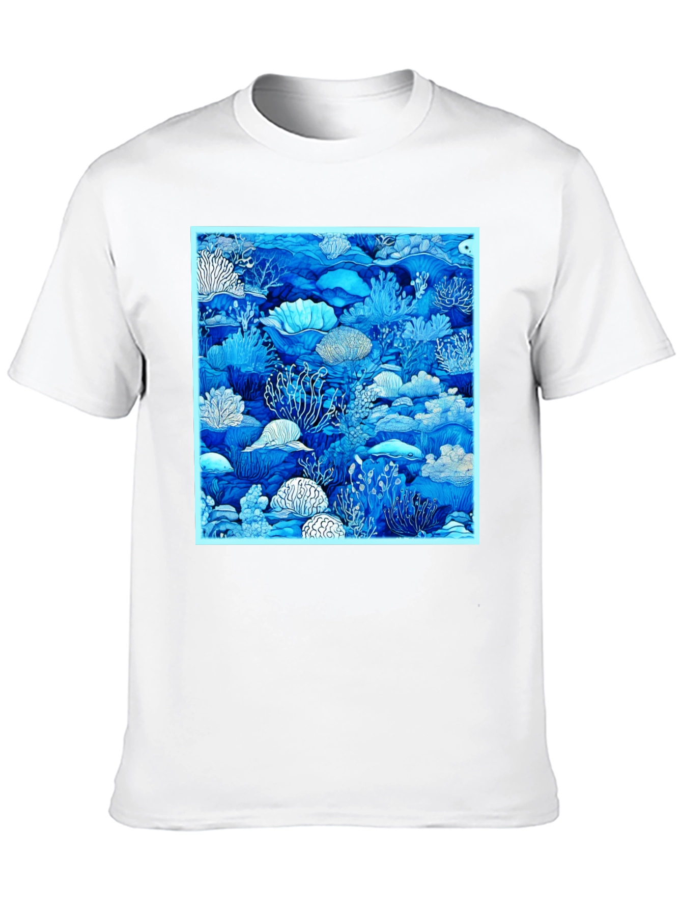 Blue Reef Graphic Tee - Trendy Ocean Lovers Shirt