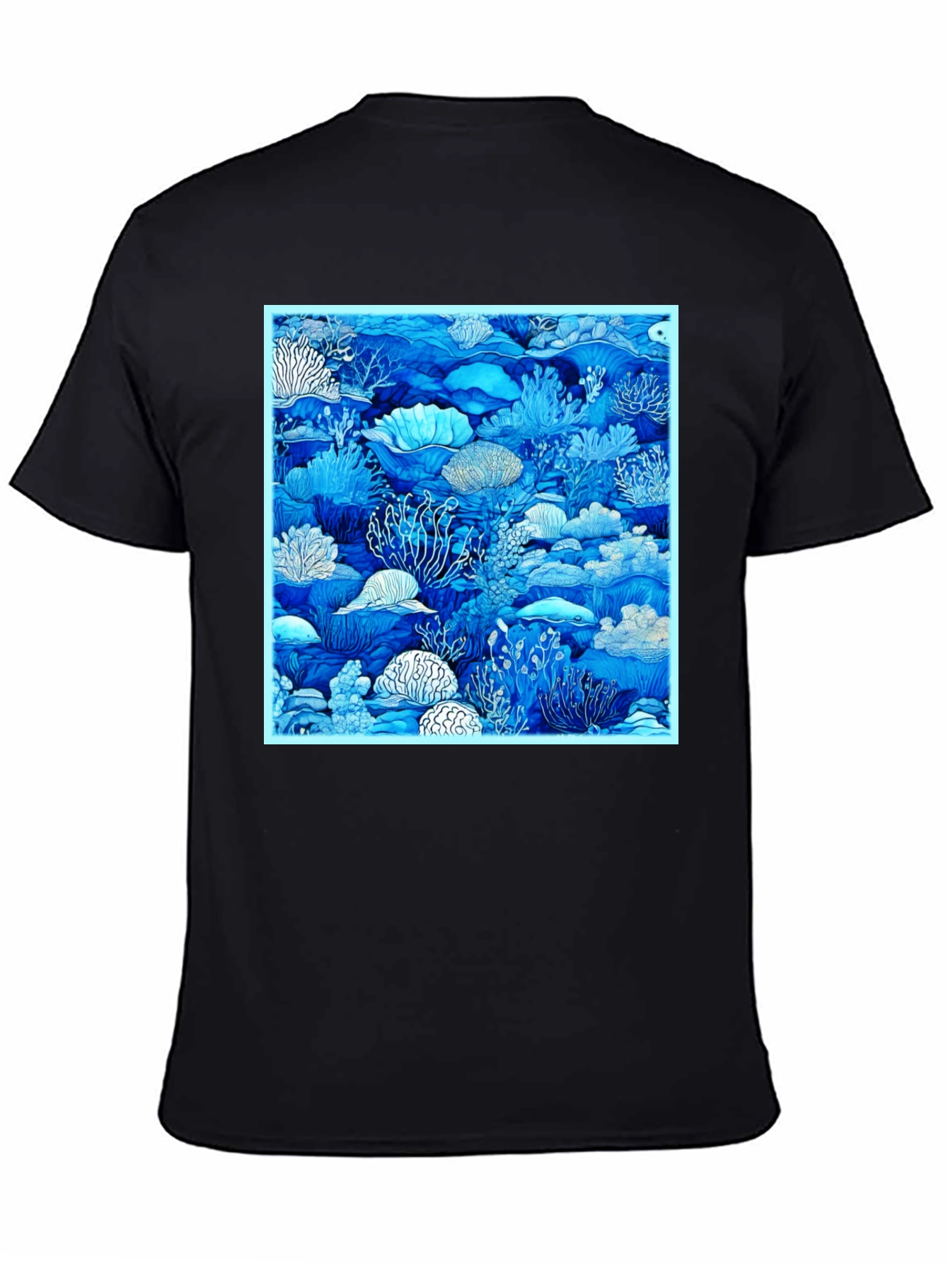 Blue Reef Graphic Tee - Trendy Ocean Lovers Shirt