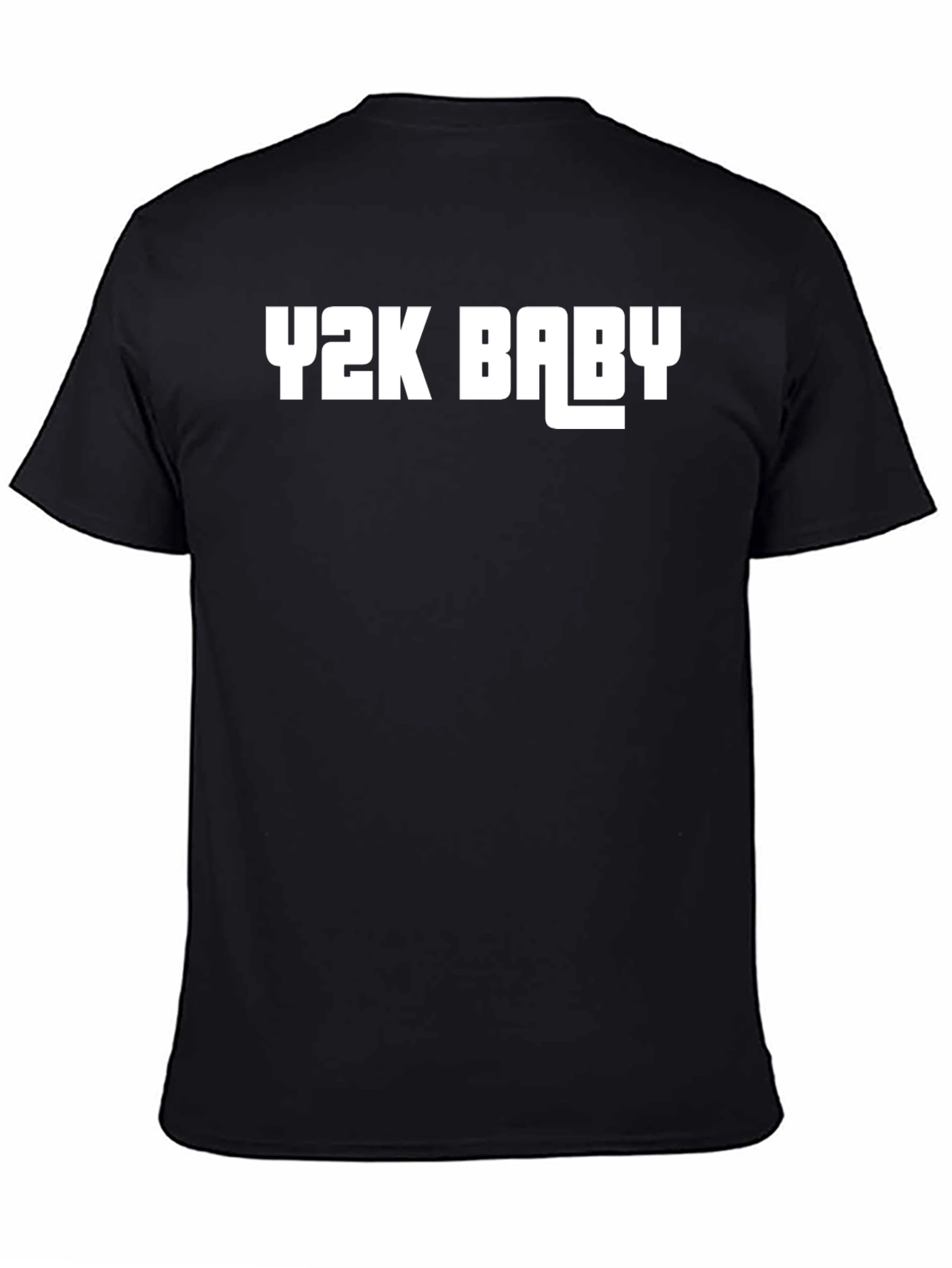 Y2K Baby Graphic Tee - Black Cotton Blend