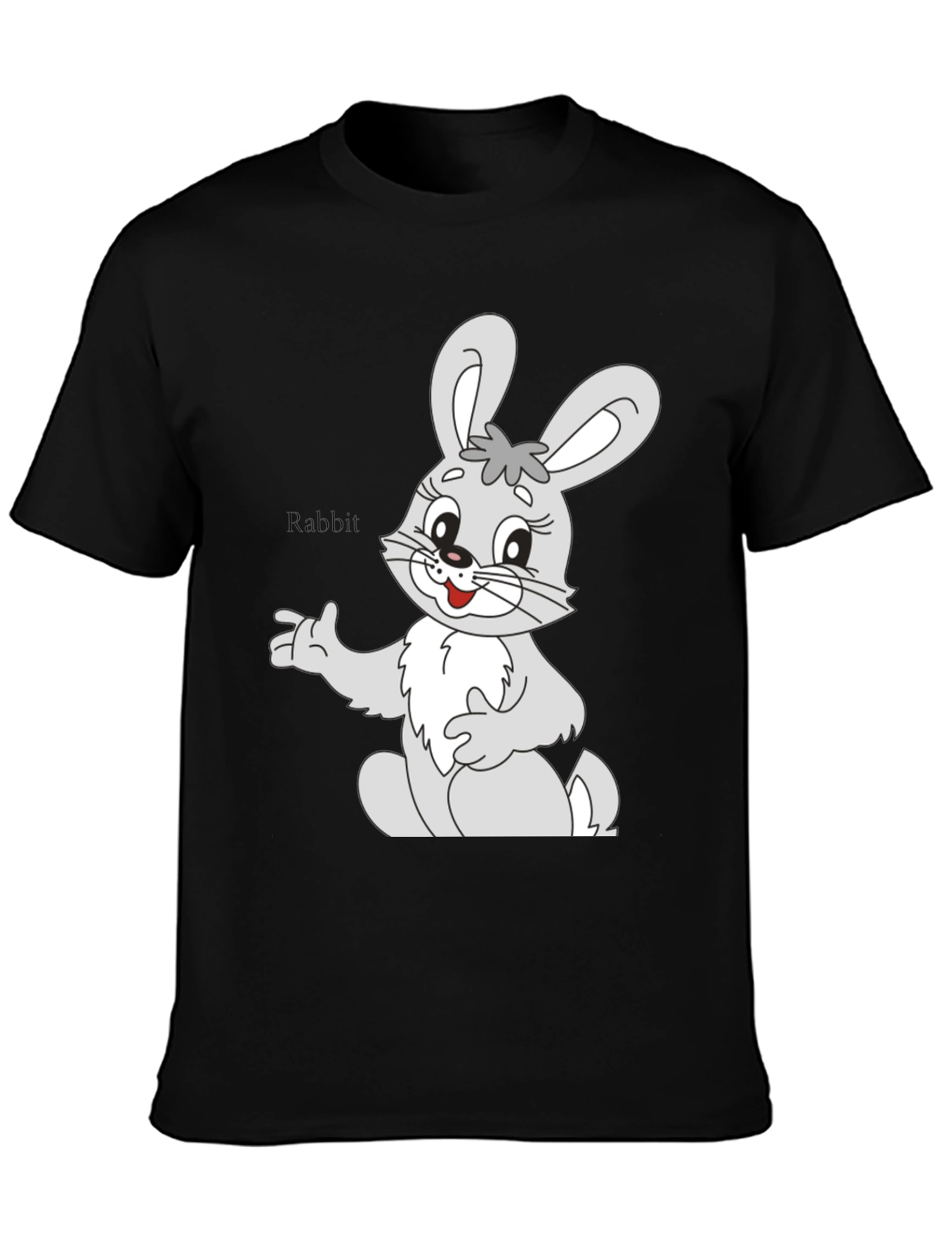 Cute Rabbit Graphic Tee - Soft Cotton Unisex T-Shirt