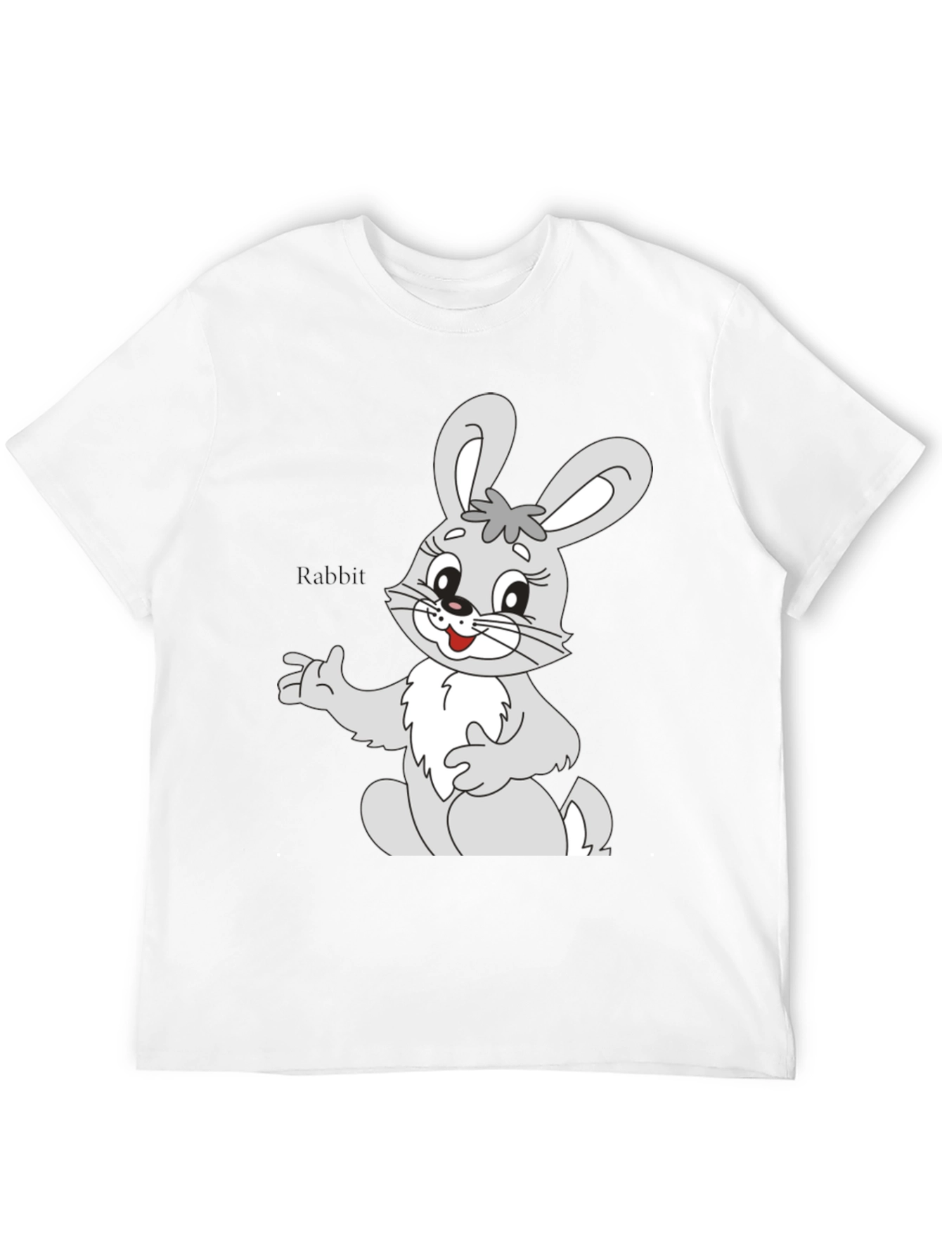 Cute Rabbit Graphic Tee - Soft Cotton Unisex T-Shirt