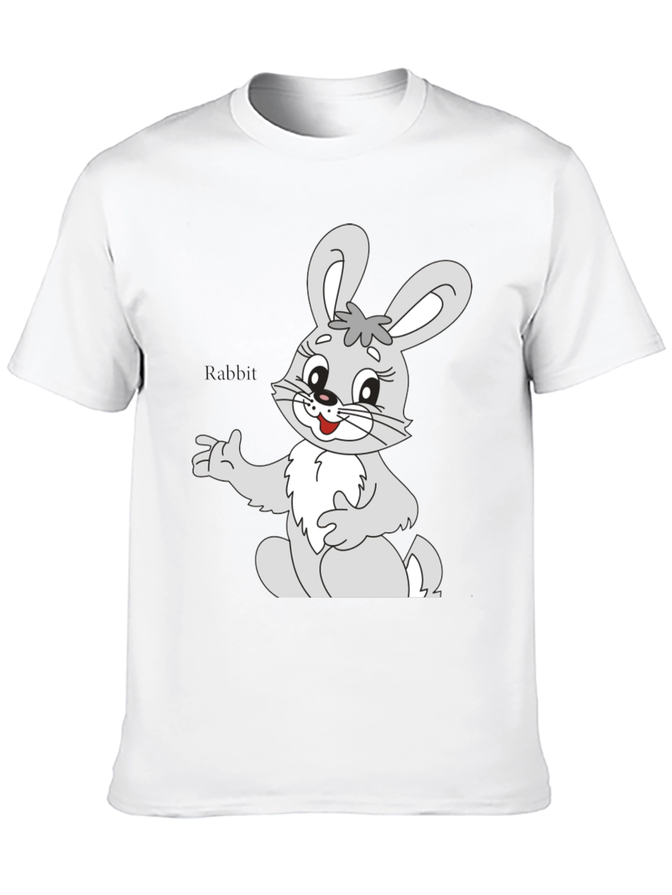 Cute Rabbit Graphic Tee - Soft Cotton Unisex T-Shirt