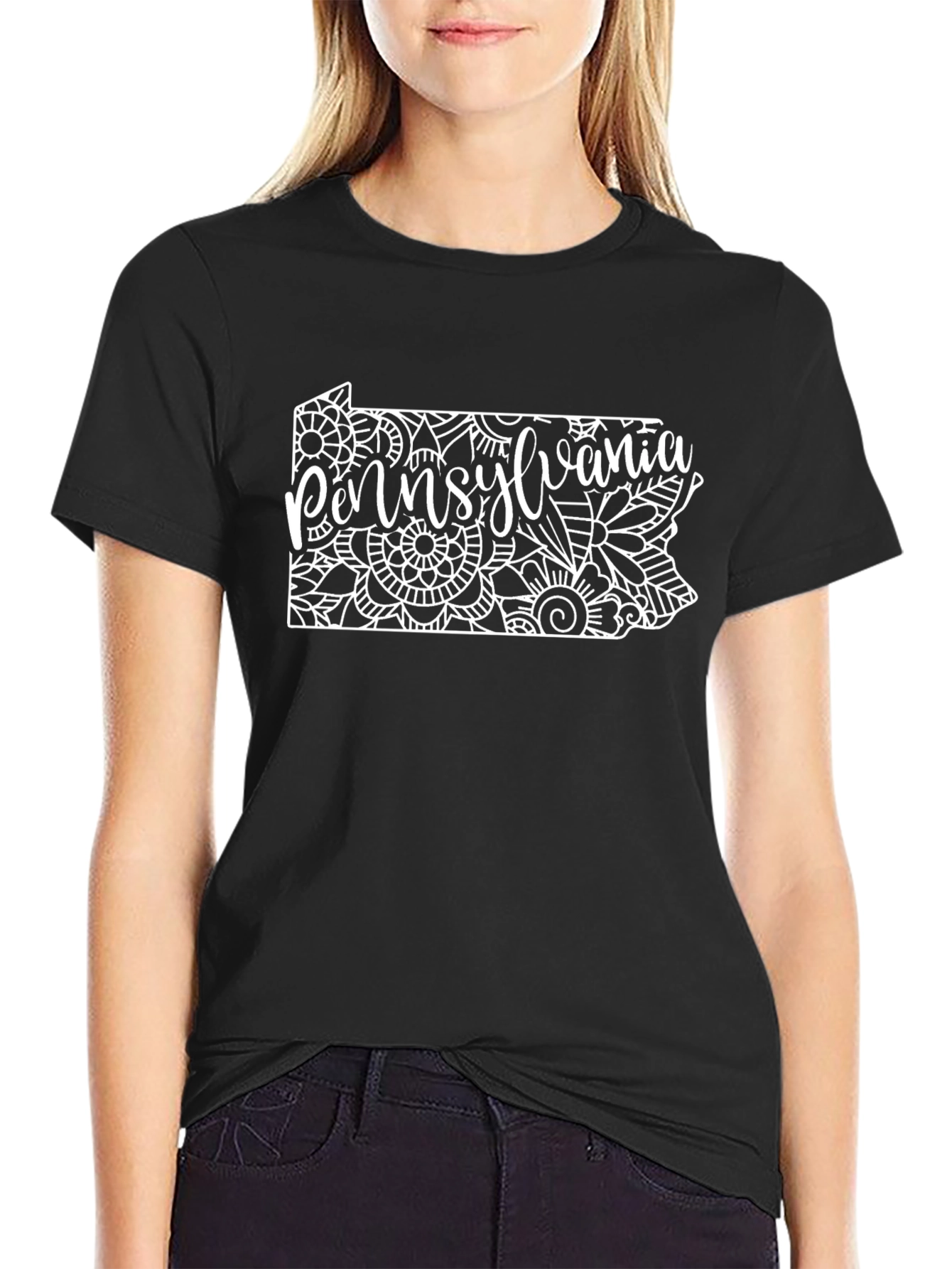 Pennsylvania Floral State Graphic T-Shirt