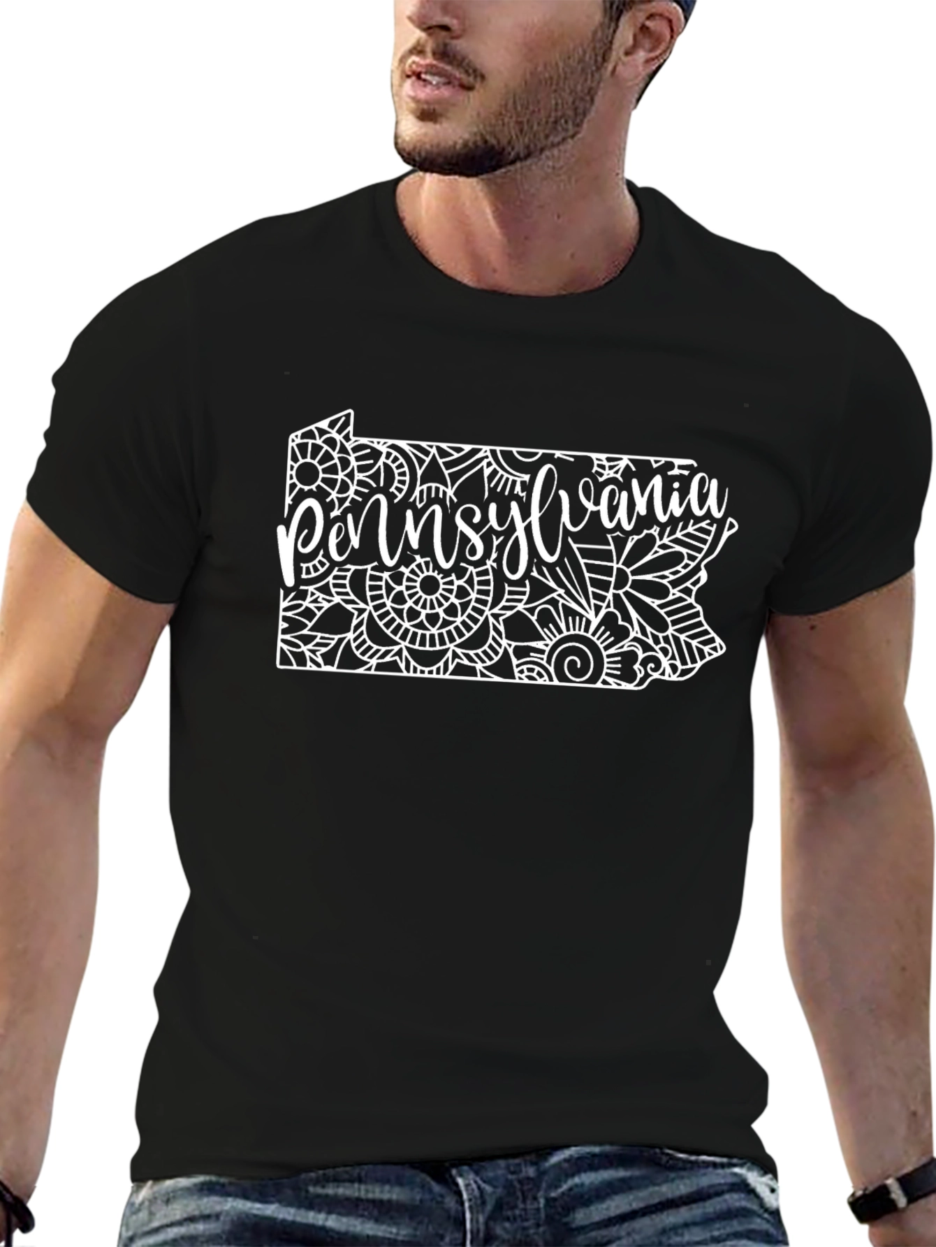 Pennsylvania Floral State Graphic T-Shirt