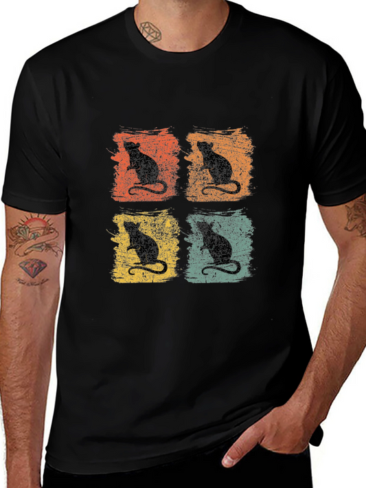Retro Rat Pop Art T-Shirt - Vintage Style Tee