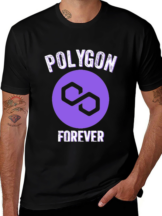 Polygon Forever Graphic Tee - Crypto Fan Apparel