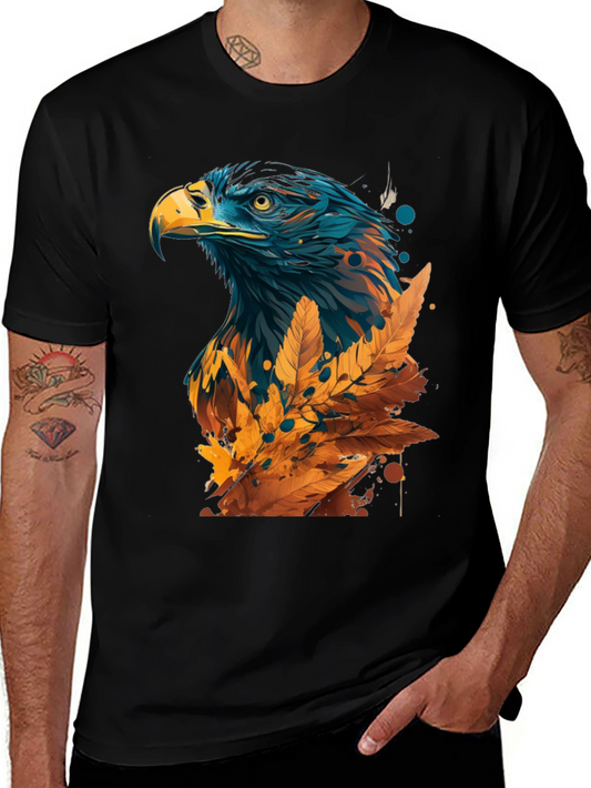 Eagle Graphic Print Mens Black T-Shirt